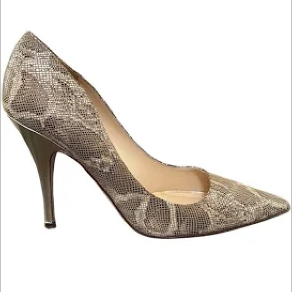 Kate Spade Gold Snakeskin Pumps Size 6.5
